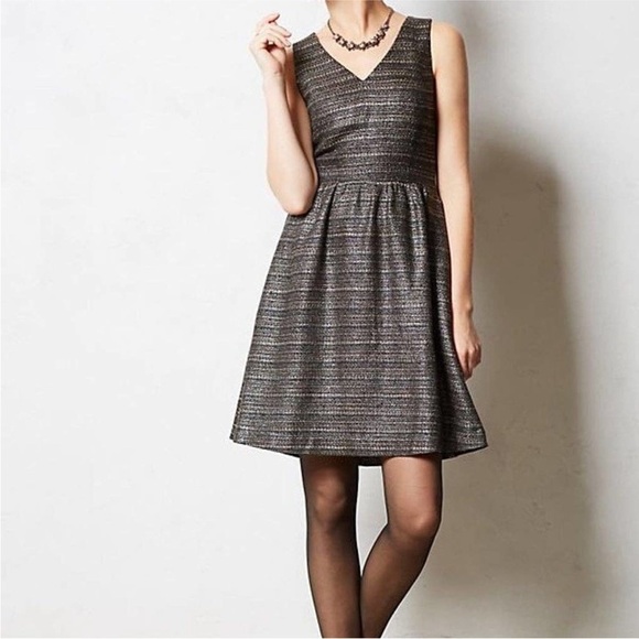 Anthropologie Moulinette Souers Tweed Metallic Mini Dress - Picture 2 of 13